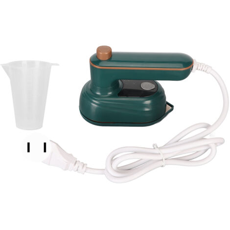 Fer à repasser portable 266°F, préchauffage rapide, poignée ergonomique rotative, idéal pour voyage et maison, prise US 110V