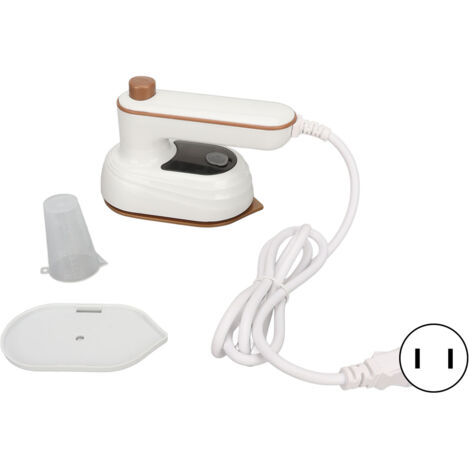 Fer à repasser portable mini avec thermostat, poignée pliable rotative, vapeur, 110‑220V prise US