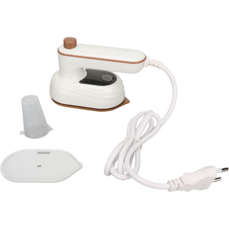 Fer à repasser portable mini avec thermostat, poignée pliable rotative, vapeur manuelle, 110‑220V prise EU