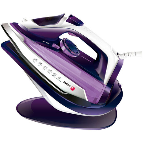 Fer À Repasser Sans Fil 2 En 1 Avec Base 2600w Violet Fagor 16x32,5x26,5cm