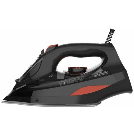 Fer à repasser à vapeur Black & Decker de 1 500 W avec arrêt automatique,  gris/vert