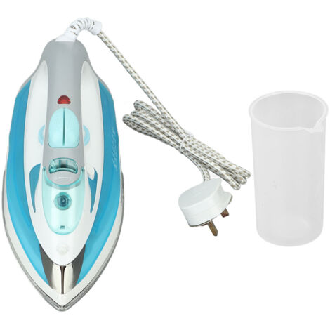 Fer à repasser vapeur portable 2400W avec réservoir d'eau, réglage de température, fonction sèche/humide, prise UK 220V pour usage domestique