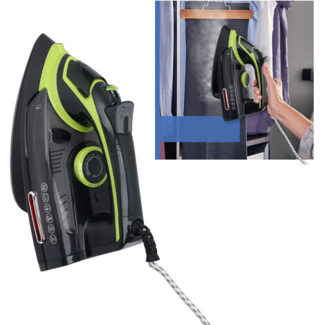 Fer à repasser vertical 2400W avec système anti-calcaire, grand réservoir d'eau et pulvérisateur précis pour tissus variés