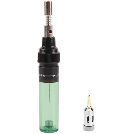 Fer à souder à gaz en forme de stylo, pointe chauffante ergonomique avec manche en plastique et métal