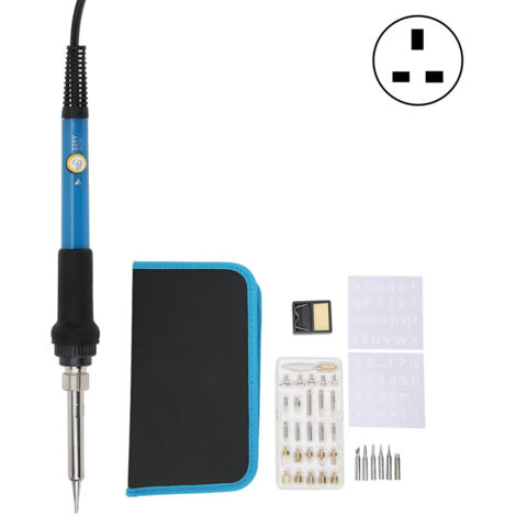 Fer à souder électrique 60W avec stylo pyrograveur pour bois, outil de sculpture et gravure, prise UK 220V
