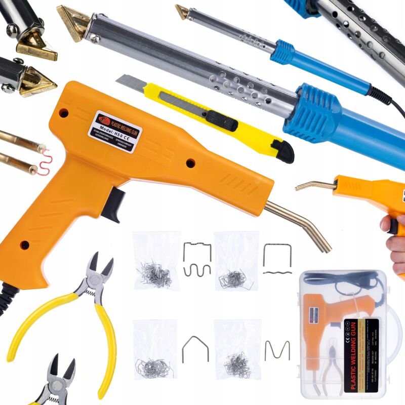 Saldatore Blue Lark 80W BL80W Elettrico Serie S + Cucitrice in plastica in valigetta + 200 punti metallici