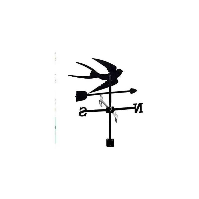 Girouette en métal Petite Hirondelle Silhouette Extérieur Toit Jardin Montage Cour Décor Girouette