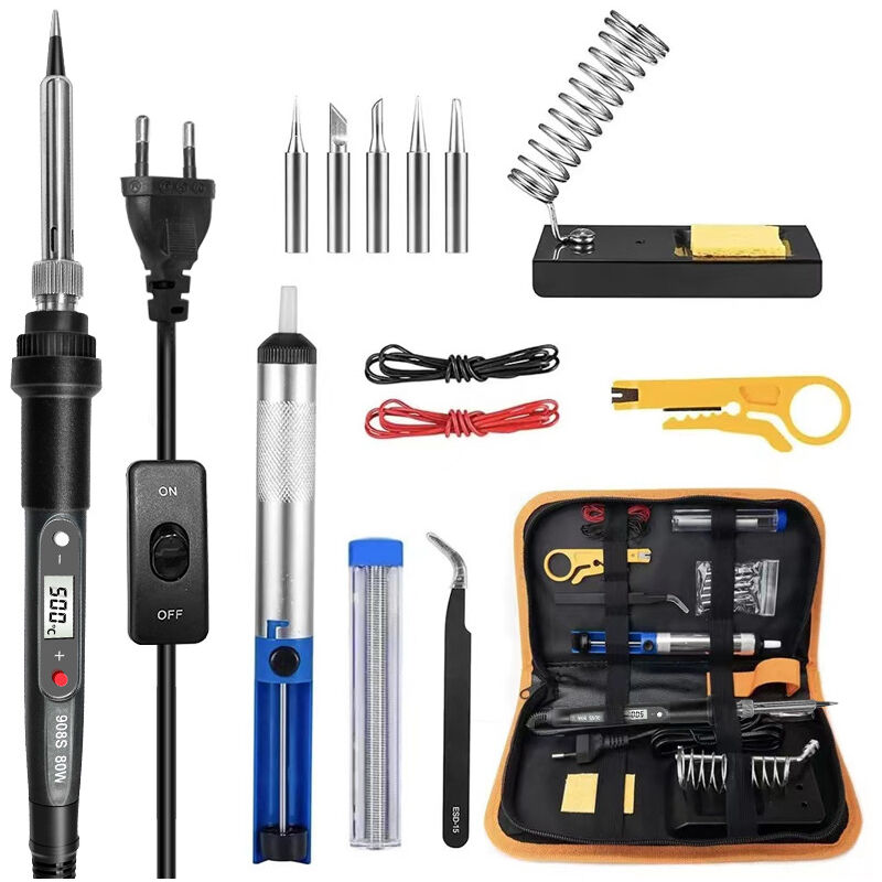 Fer à Souder Kit 80W Température Réglable 180-520°C Electronique de Precision avec Interrupteur
