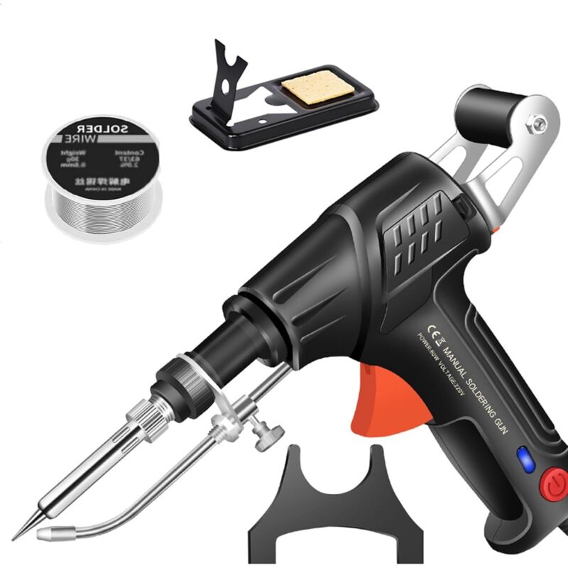 Fer à souder multifonction et pistolet à souder 60 W Chauffage externe Pistolet à souder Kit d'outils de soudage avec température réglable pour