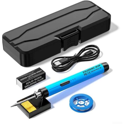 Fer à souder numérique USB haute performance pour une soudure rapide et facile (bleu)