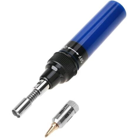 Fer à Souder Sans Fil au Butane, Chalumeau Mini Portable pour Soudage et Réparations (Bleu)