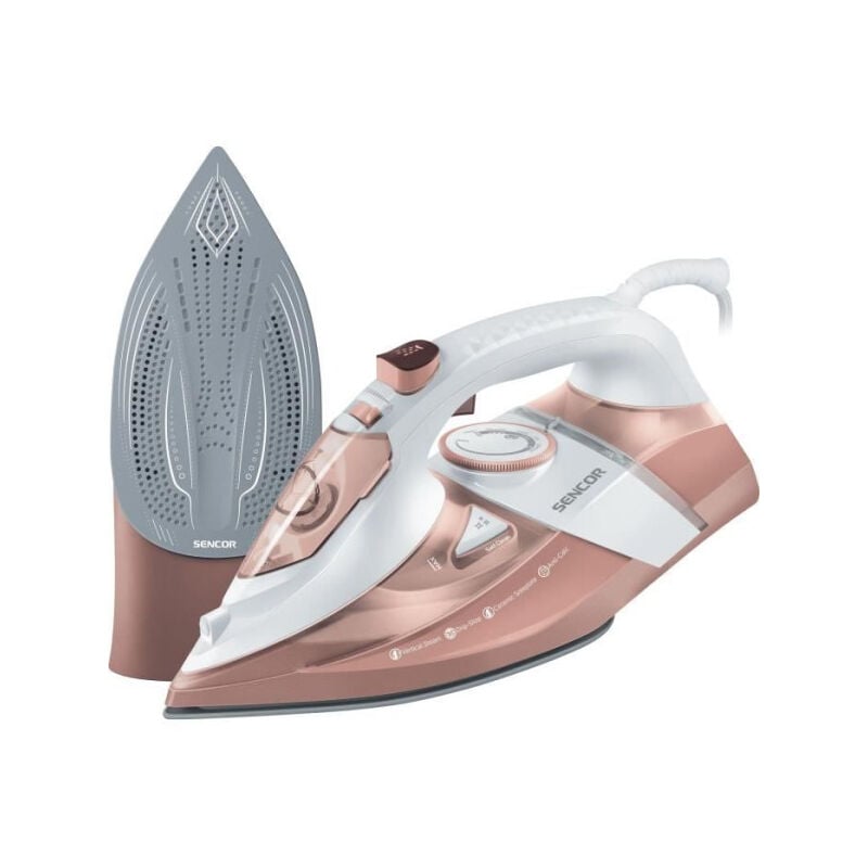 Sencor - Fer a vapeur ssi 8300RS - 3200 w - 350 ml - 45 g/min - Blanc / Rose