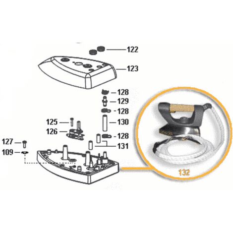 FER COMPLET POLTI PRO5200 pour PIECES ENTRETIEN DU LINGE...