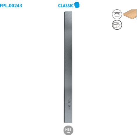 Fer de dégauchisseuse HSS 18% 210x20x2,5 mm pour bois - 021.20.252 - Leman