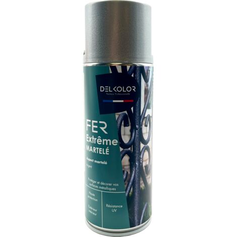 FER EFFET MARTELE 400ML  Couleur: ARGENT - Conditionnement: 400ml