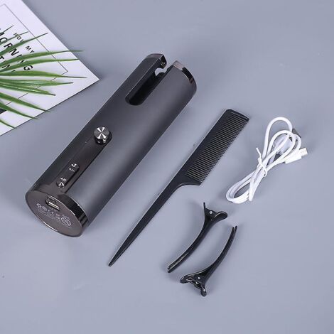 fer Friser Automatique Sans Fil, Fers Boucler Sans Fil Portables, Boucleur A Cheveux, Avec Cran Lcd, Bigoudi Rechargeable Par Usb, 6 Temprature