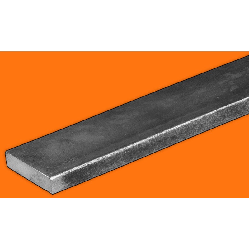 Fer plat en acier - 80x10mm - Longueur de 2M50 (250cm).