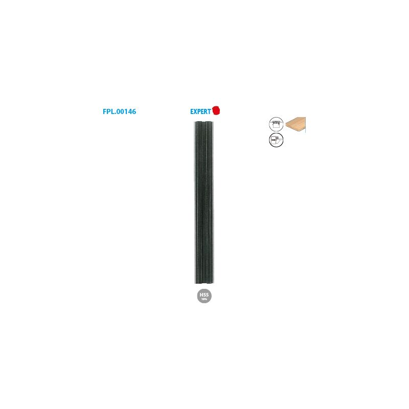 Leman - Fers réversibles hss 18% système terminus Expert Larg. 14 Long. 310 Ep. 2,55mm