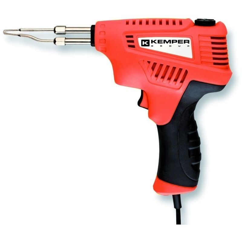 Kemper - Pistolet à souder 200W- 230V Instantané + 2 pointes de rechange + bobine étain + pate à souder Malette