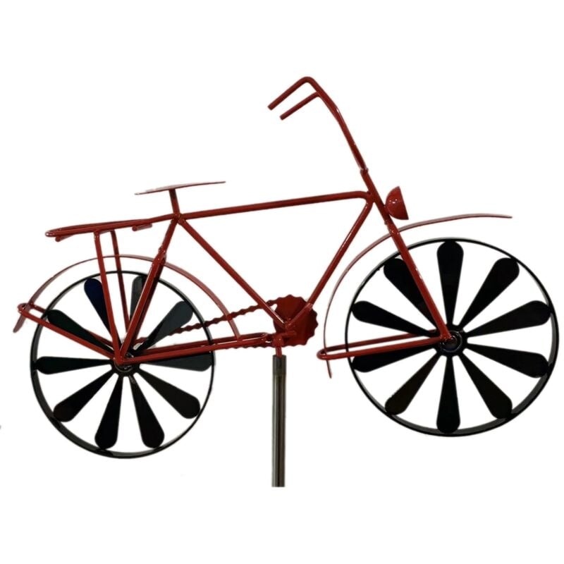 Fer Wind Spinner, 51 Pouces h Bicycle Wind Spinners, DéCoration de Piquet de VéLo, DéCor de Jardin ExtéRieur pour Patio Lawn Farm Backyard