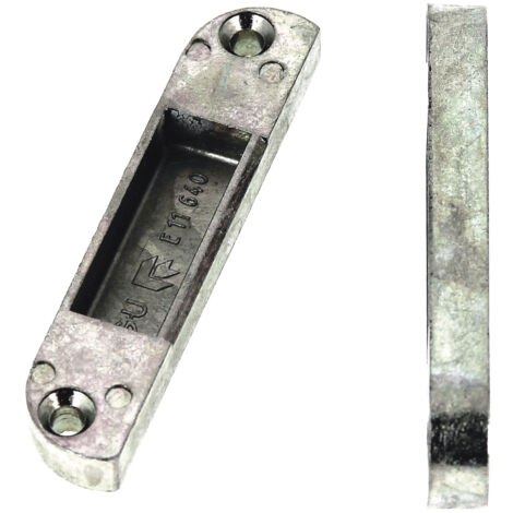 Ferco – Gâche pêne demi-tour pour bois dur – Acier ferGUard argent – Dimensions 85x18x9mm – Installation précise – E116400001