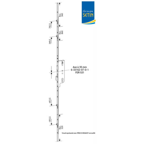 FERCO Gâche pour tringle PVC/alu - Multigamme - seuil aluminium - haut. 8 mm - E-19511-22-0-1