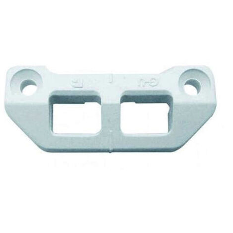 Ferco – Gâche tringle double nylon blanc pour portes PVC – Résistance à l'usure – Design rond pour fermeture douce – E189390007