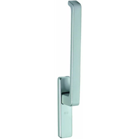 Ferco – Poignée de porte d'entrée à cylindre – Entraxe 70mm – Finition métal argent – Arrêt de béquille à 180° – Pour épaisseur de vantail 56mm