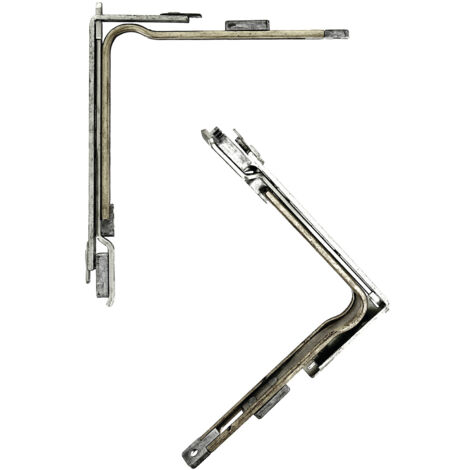 Ferco – Renvoi d'angle pour fenêtres PVC oscillo-battantes – Acier Ferguard – Entraxe 70 mm – Finition argentée – Installation réversible