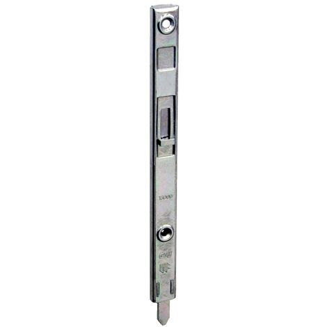 Ferco – Verrou à deux entrées en acier zingué traité ferGUard argent® – Têtière 18 mm – Longueur 200 mm – Pour menuiserie PVC