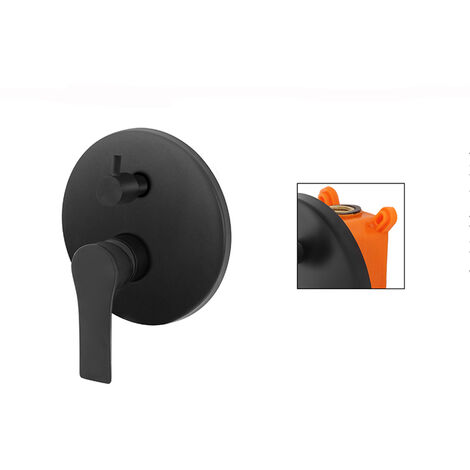 FERIDRAS MISCELATORE MONOCOMANDO DOCCIA INCASSO+DEVIATORE NERO OPACO SERIE FLAT