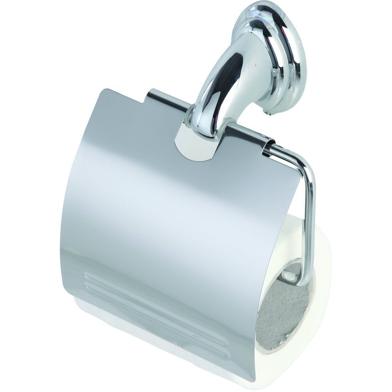 Facile Porte-Rouleau De Papier Toilette Chrome/verre Dépoli -091005b