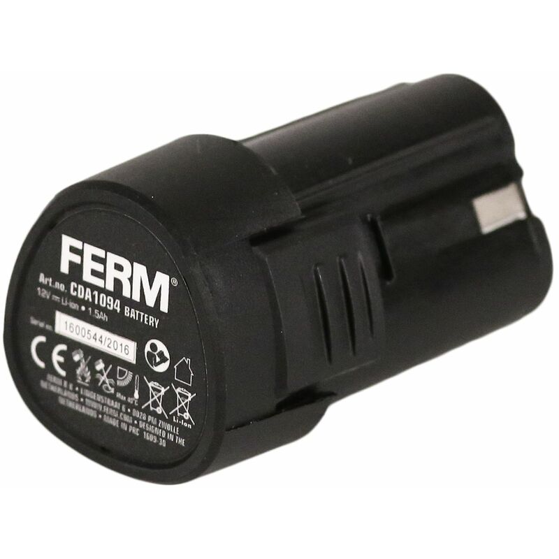 Ferm - CDA1094 Batterie de Li-ion 12 v