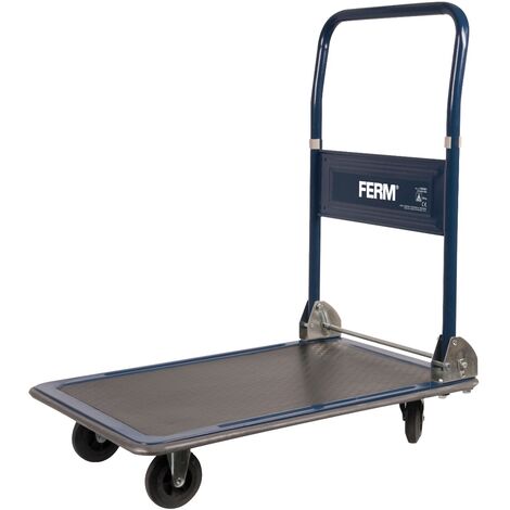 FERM Carretilla - Máx. 150Kg - Plegable - superficie de goma - bordes de goma