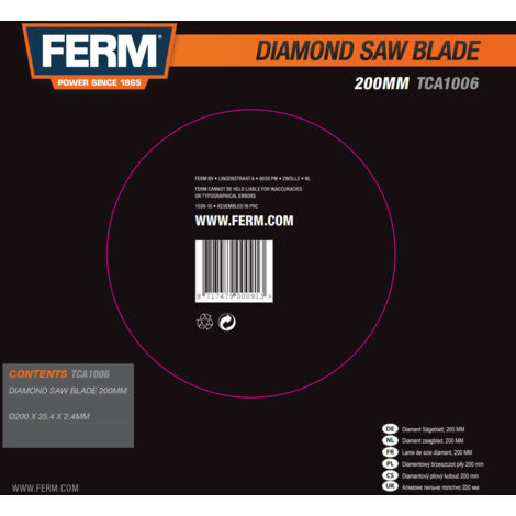FERM Diamant-Sägeblatt 200mm für TCM1011