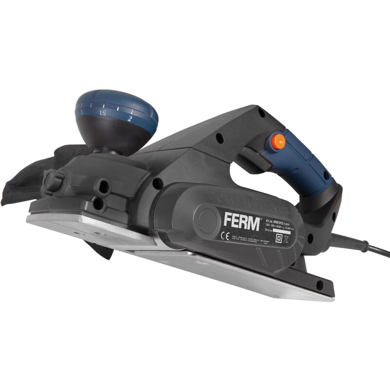 PPM1010 Rabot électrique 650W - Réglage de la profondeur - Incl. guide parallèle et sac à poussière - Ferm