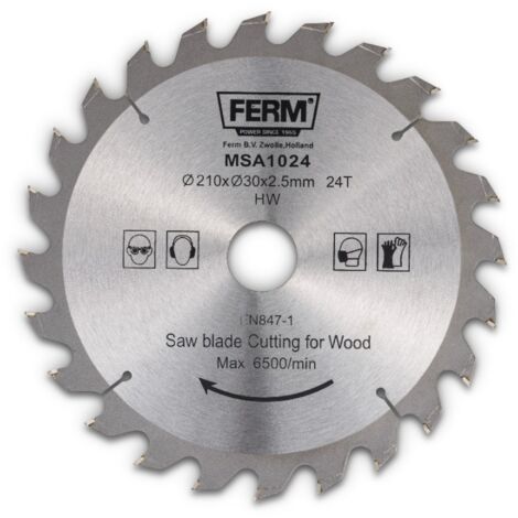 FERM MSA1024 Saw blade 210x30/16/18 24T TCT for MSM1035 and MSM1037