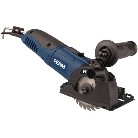 Ferm – Scie circulaire 500W CSM1043 – Profondeur de coupe 22mm – 3 lames incluses – Pour plaques de plâtre et carrelage