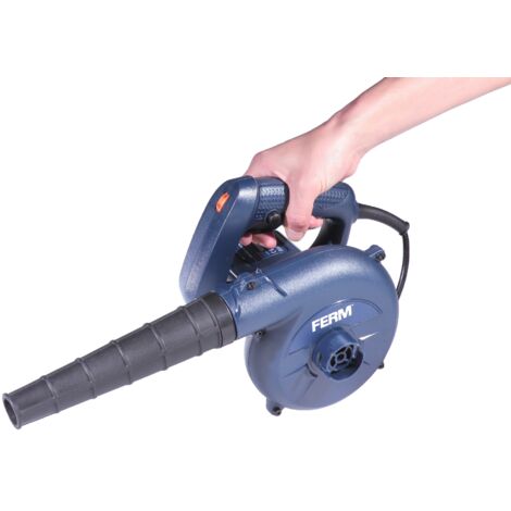 Ferm – Souffleur électrique 400W EBM1003 – Léger 2 kg – Vitesse 6000-14000 tr/min – Capacité d'air 3 m³/min pour nettoyage voiture et garage
