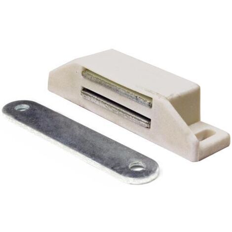 Ferma Ante Magnetico Rettangolare colore Bianco forza Kg.8 conf. 50 Pz