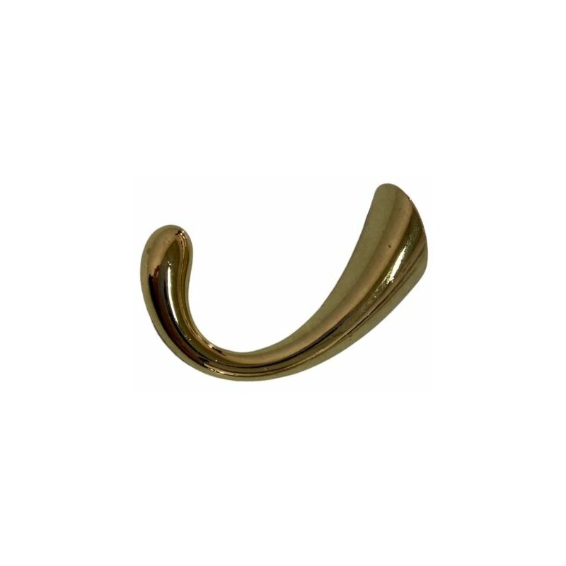 Ferma Tenda Reggi Tenda Gancio Parete Oro Bronzo Cromo Nichel Satinato, 50 mm Roma- Colore Oro Lucido - Tendaggimania