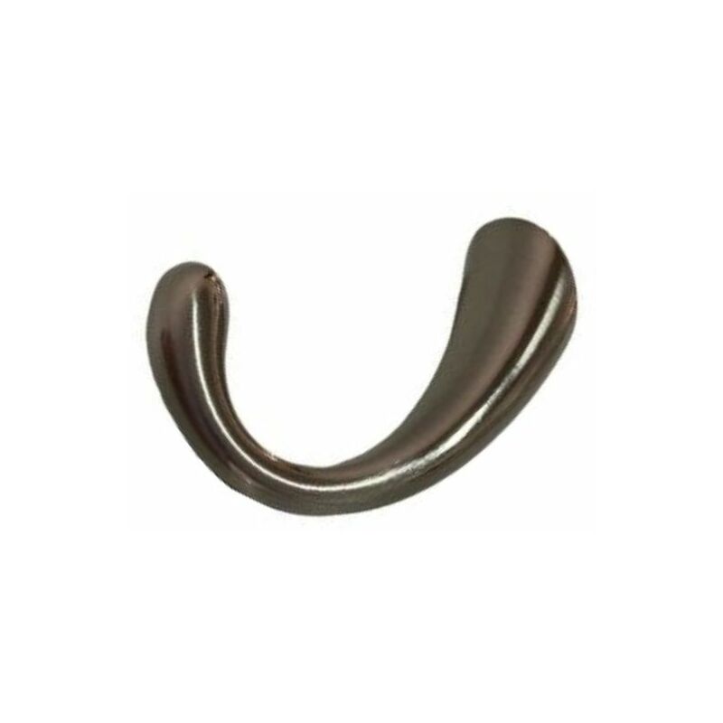 Ferma Tenda Reggi Tenda Gancio Parete Oro Bronzo Cromo Nichel Satinato, 50 mm Roma- Colore Nichel Satinato - Tendaggimania