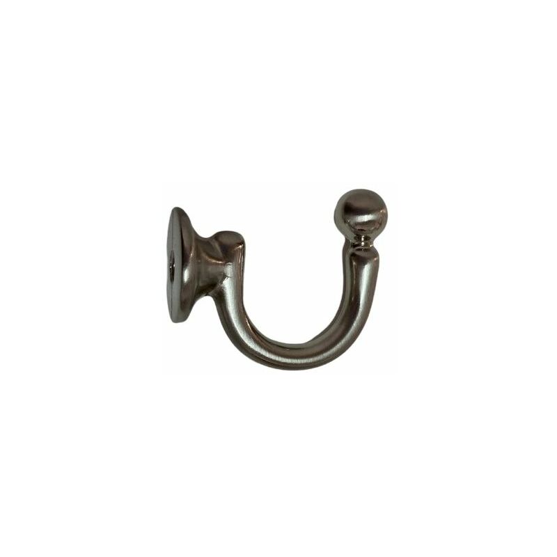 Ferma Tenda Reggi Tenda Gancio Parete Oro Bronzo Cromo Satinato Colore Nichel satinato 50 mm - Tendaggimania