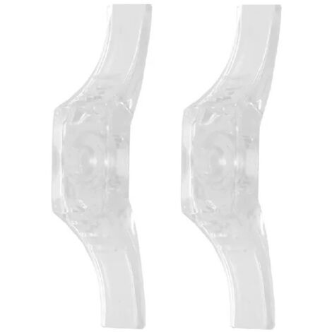 Fermacorda trasparente, sporgenza 15mm, altezza 75mm, 2 pezzi