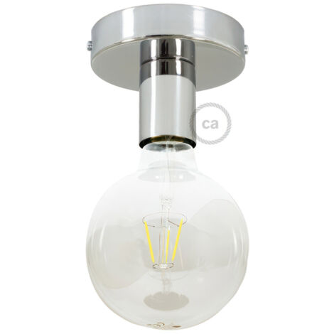 Fermaluce Metal, il punto luce in metallo a parete o soffitto