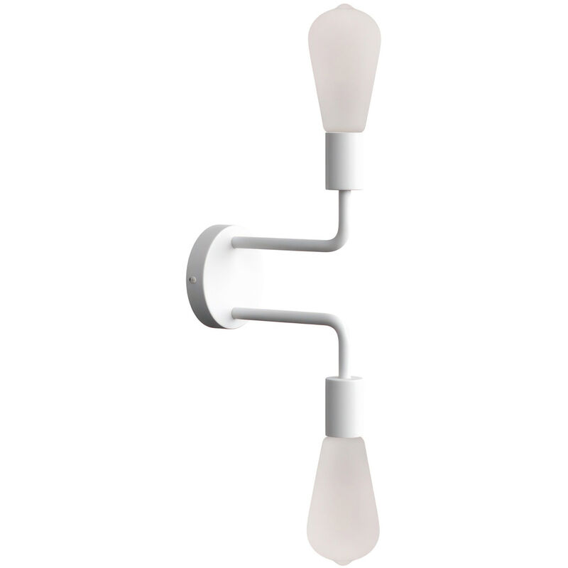 

Fermaluce Metal, lámpara de paredcon dos tubos de extensión | Sin bombilla - Blanco - Blanco