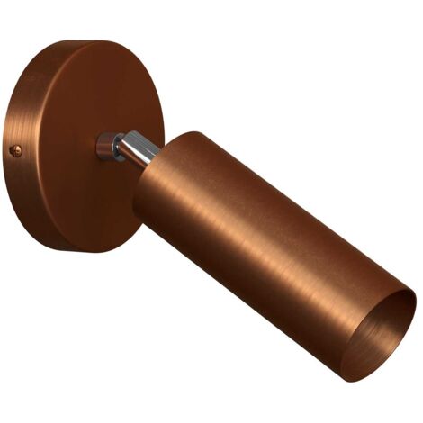 Fermaluce Metal verstellbarer Strahler, Wandleuchte aus Metall mit Tub-E14  Ohne Glühbirne - Kupfer satiniert
