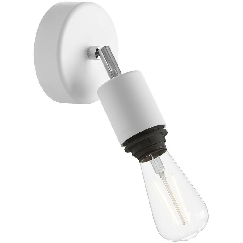 

Fermaluce para pantalla EIVA ELEGANT con articulación giratoria, rosetón y portalámparas waterproof IP65 | Sin bombilla - Blanco - Blanco