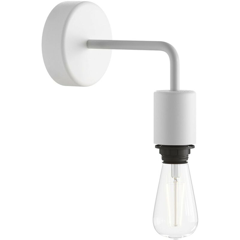 

Fermaluce para pantalla EIVA ELEGANT con prolongación en L, rosetón y portalámparas waterproof IP65 | Con bombilla - Blanco - Blanco