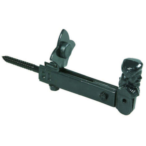 Fermapersiane ad omino con vite e fermo regolabile - mm.180x65h. verniciato nero - 5 pz
